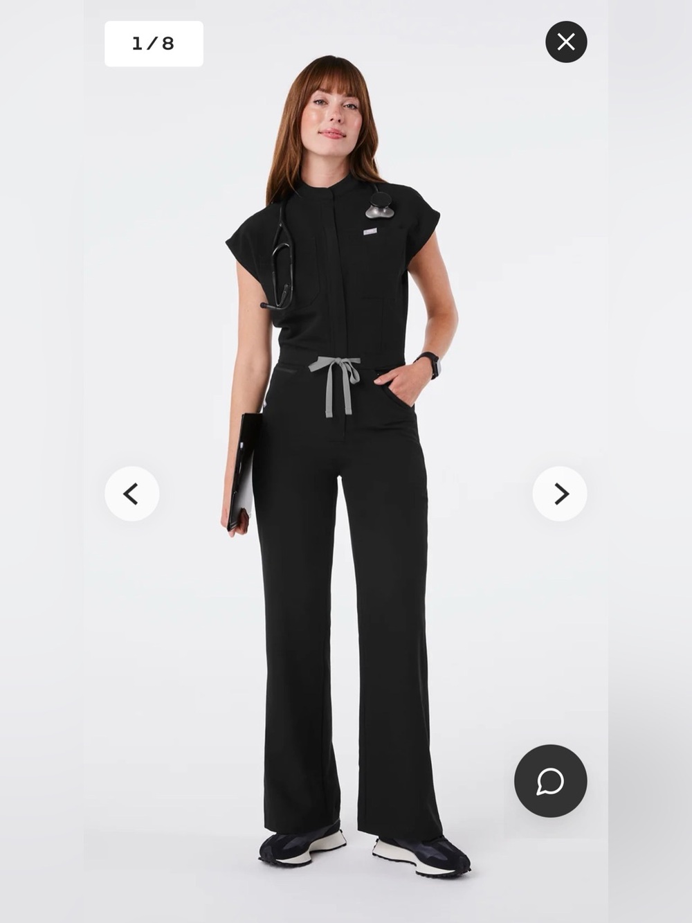 NWT Rafeala wide leg scrub jumpsuit